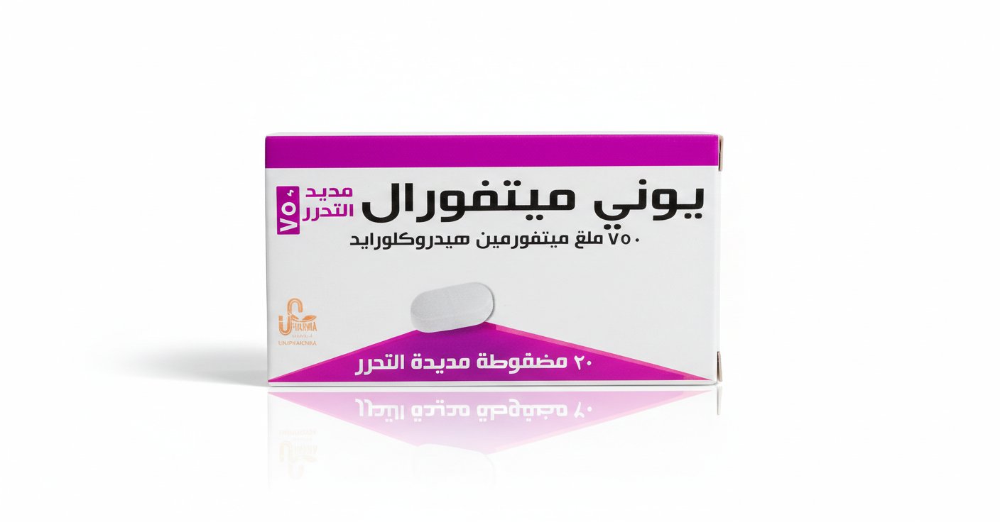 يونيفارما – يوني ميتفورال – مضغوطات مديدة التحرر لمنظم السكر – 750 مجم