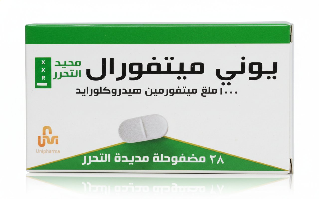 يونيفارما – يوني ميتفورال – مضغوطات مديدة التحرر لمنظم السكر – 1000 مجم