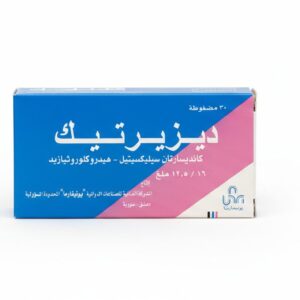 ديزيرتيك 16/12.5ملغ كانديسارتان سيليكسيتيل وهيدروكلوروثيازيد علاج لارتفاع ضغط الدم 30 مضغوطة