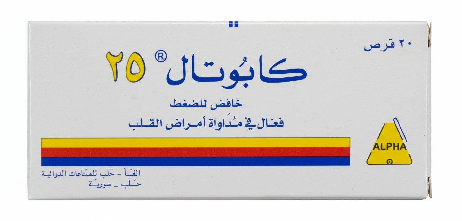 كابوتال 25 كابتوبريل خافض للضغط 20 قرص